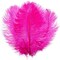 12-Pack Ostrich Feathers, Artificial Feather Plumes for Arts and Crafts, Faux Bird Plumage Trim for Costume and Outfit Decorations, 12-14-Inch Quills for Home Decor (Fuchsia)
